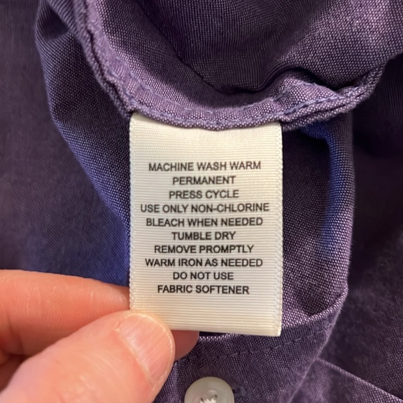 St. John’s Bay Men’s  Short Sleeve Button Down Shirt in Purple size XX-Large - Picture 6 of 9